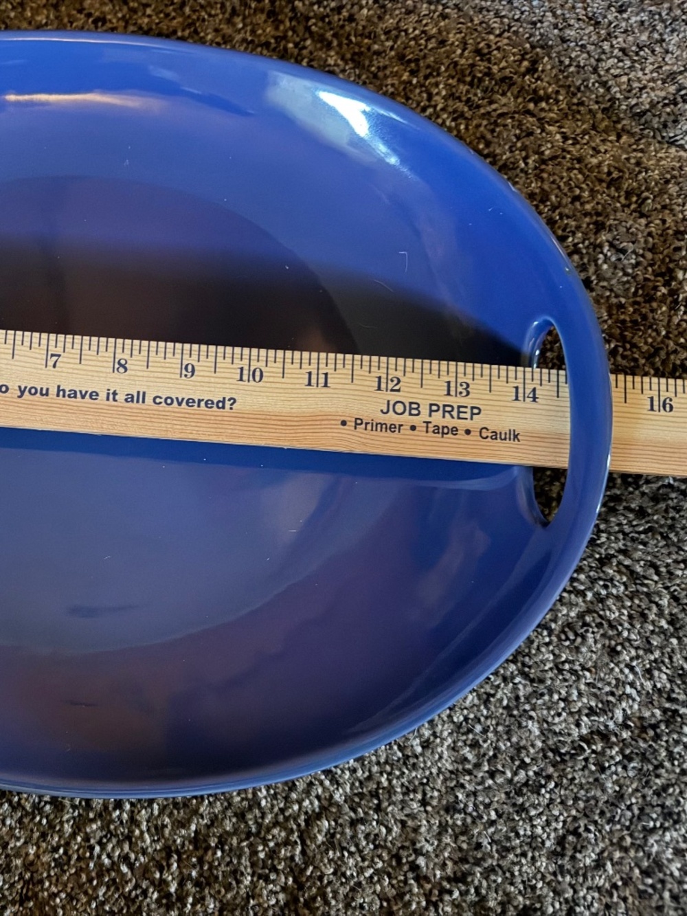 Longaberger Blue Cornflower 15" Oval Platter with Handles